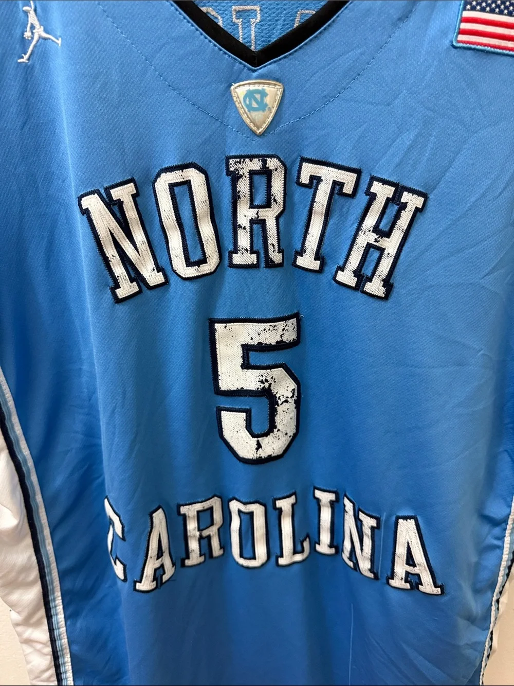 Jordan North Carolina Basketball Jersey - Carolina Blue, White, Black
